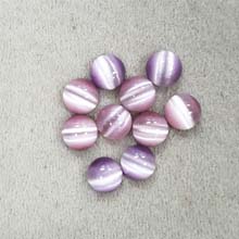8MM ROUND CABOCHON CATS EYE LIGHT PURPLE(10PCS/BAG)